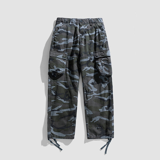 Herren Cargohose im Military-Style mit großvolumigen Klappentaschen und verstellbaren Beinabschlüssen Nord Taschen