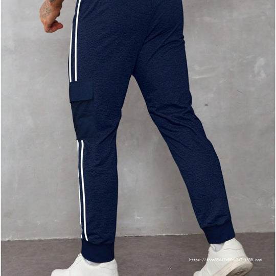 Herren Utility-Jogginghose mit aufgesetzter Känguru-Tasche und breiten Kordeln Nord Taschen