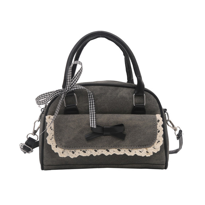 Damenhandtasche mit exquisiten Rüschen und kreativem Schleifendetail Nord Taschen