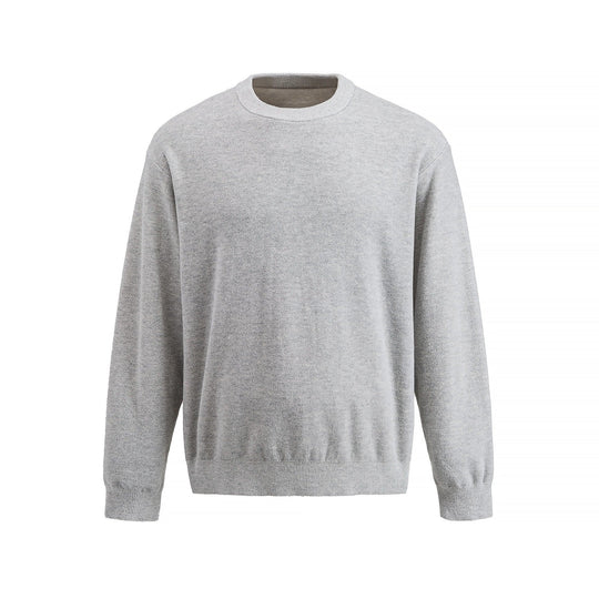 Herren Feiner Rundhals‑Sweatpullover aus Terry‑Frottee mit geripptem Saum Nord Taschen