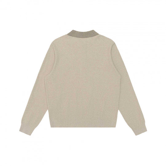 Unisex Feinstrick-Polopullover mit Henley-Knopfleiste und gerippten Bündchen Nord Taschen