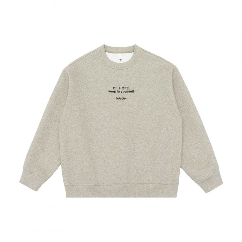 Unisex Oversize-Sweatshirt mit minimalistischer Bruststickerei und geripptem Saum Nord Taschen