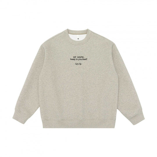 Unisex Oversize-Sweatshirt mit minimalistischer Bruststickerei und geripptem Saum Nord Taschen