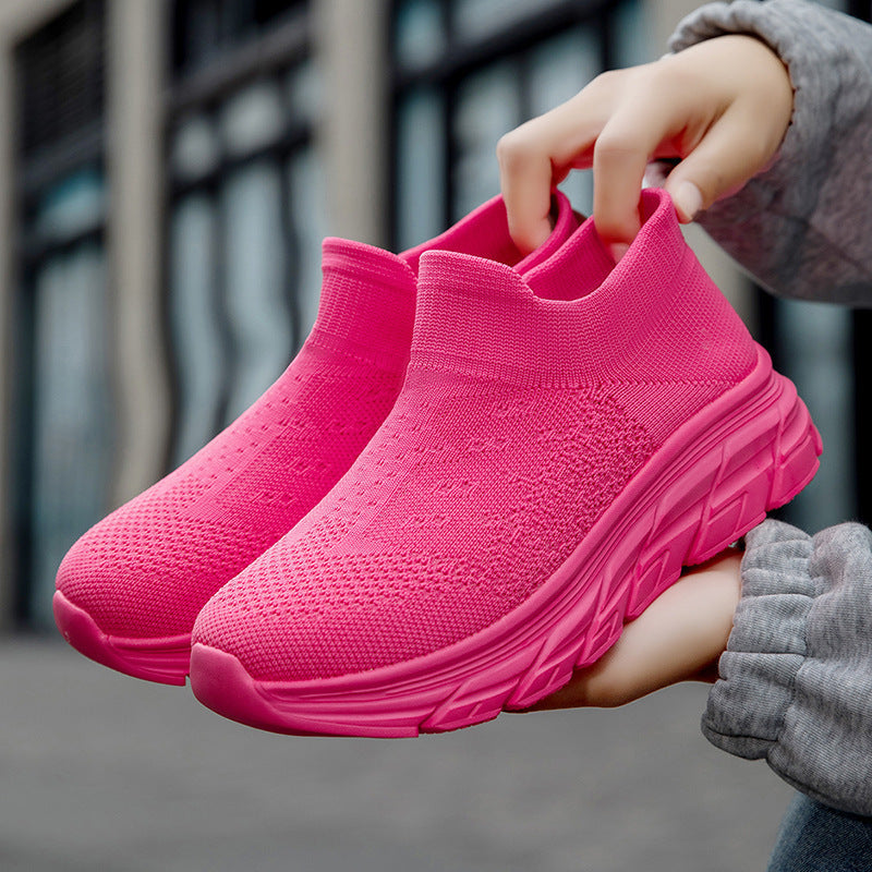 Damen Hochleistungs-Sneaker mit flexiblem Strick-Obermaterial und dämpfender Sohle