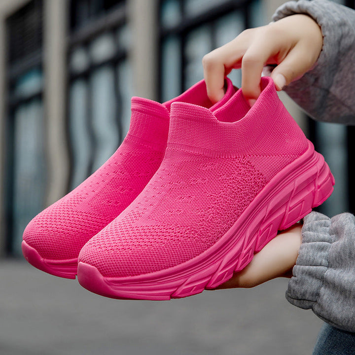 Damen Hochleistungs-Sneaker mit flexiblem Strick-Obermaterial und dämpfender Sohle