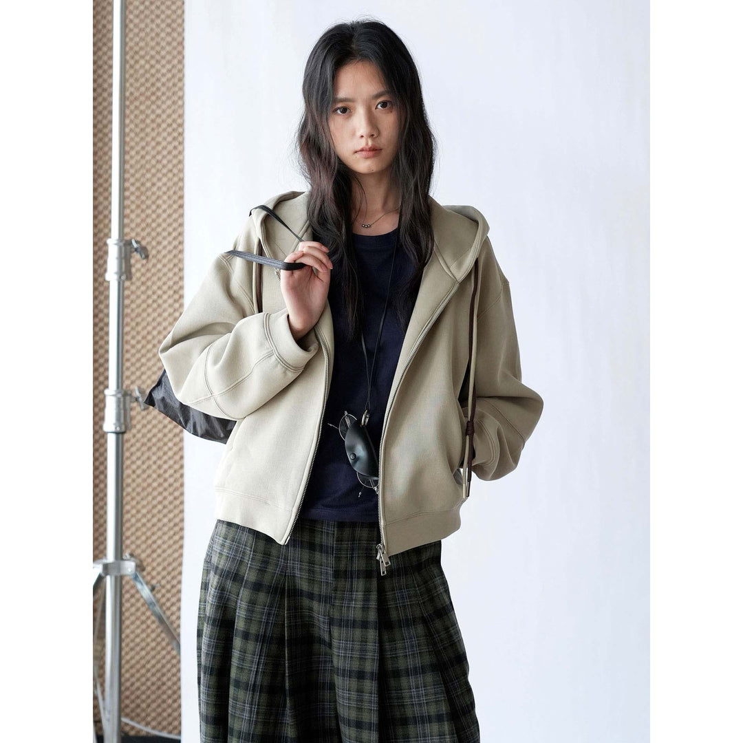 Damen Oversize-Zip-Hoodie aus French Terry mit Raglanärmeln Nord Taschen