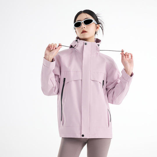 Damen technische wasserdichte Oversize-Parka mit Kapuze und verdeckten Reißverschlusstaschen Nord Taschen