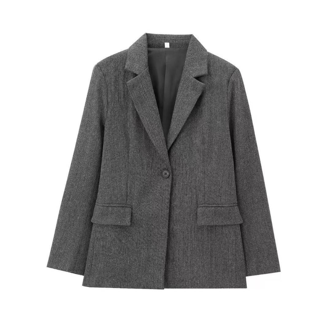 Damen Klassischer Blazer mit strukturiertem Stoff Nord Taschen