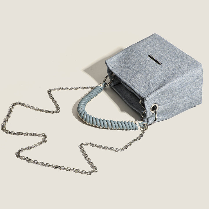 Damen Denim Mini-Handtasche mit elegantem Kettenriemen Nord Taschen