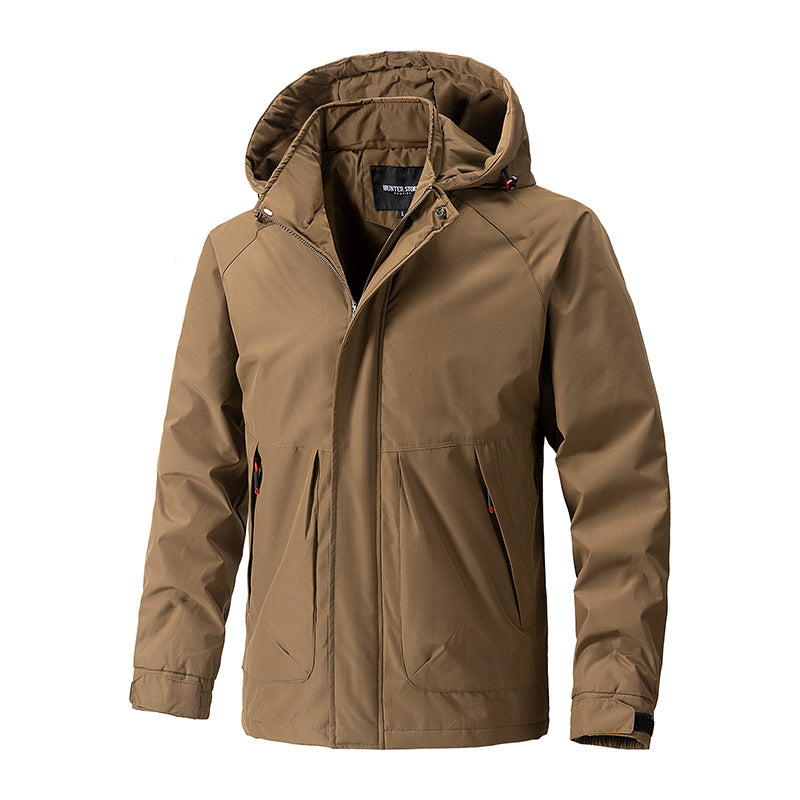Herren Wasserdichter Outdoor-Parka mit Kapuze, atmungsaktiv und winddicht Nord Taschen