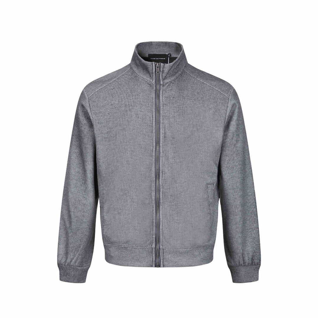 Herren Leichte Sweatjacke aus Baumwoll‑Mix mit Stehkragen, durchgehendem Reißverschluss und Eingrifftaschen Nord Taschen