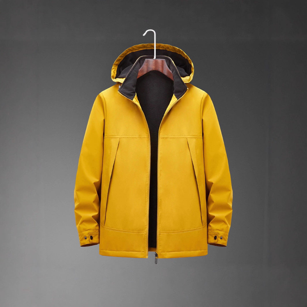 Herren Wasserabweisende Multitaschen-Jacke mit Kapuze und Fleece-Innenfutter Nord Taschen