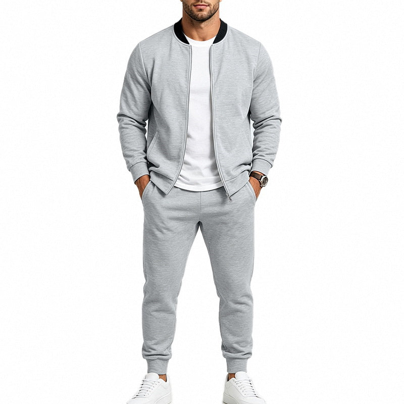 Herren Zweiteiliges Casual-Trainingsset mit Bomberjacke und tapered Jogginghose Nord Taschen