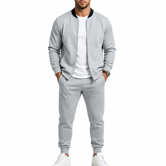 Herren Zweiteiliges Casual-Trainingsset mit Bomberjacke und tapered Jogginghose Nord Taschen