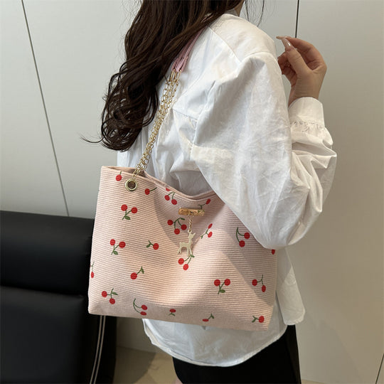Damen Umhängetasche mit floralem Kirschmotiv Nord Taschen