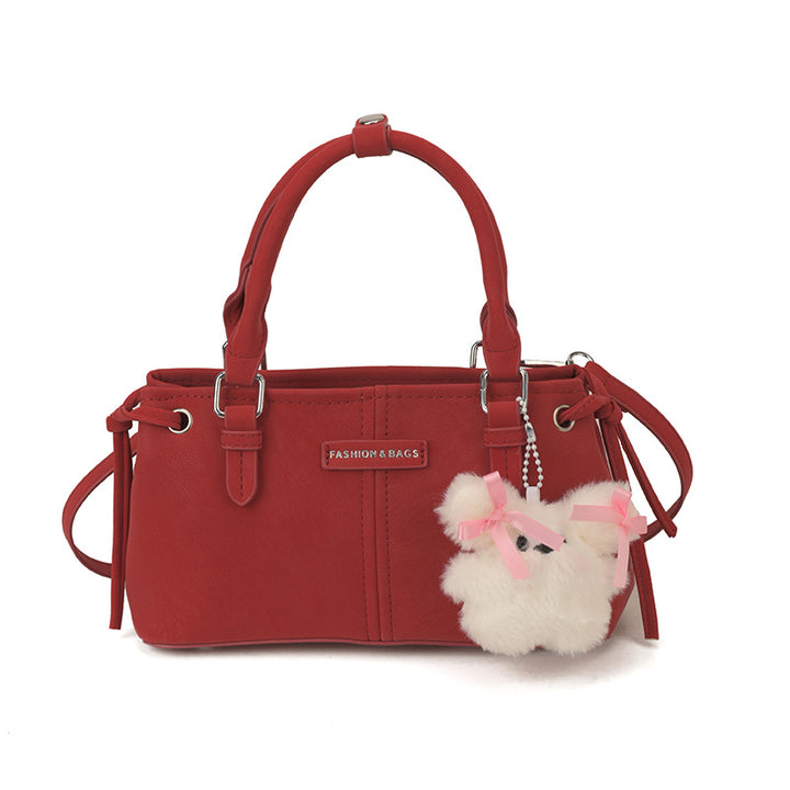Damenhandtasche mit süßem Plüschanhänger Nord Taschen