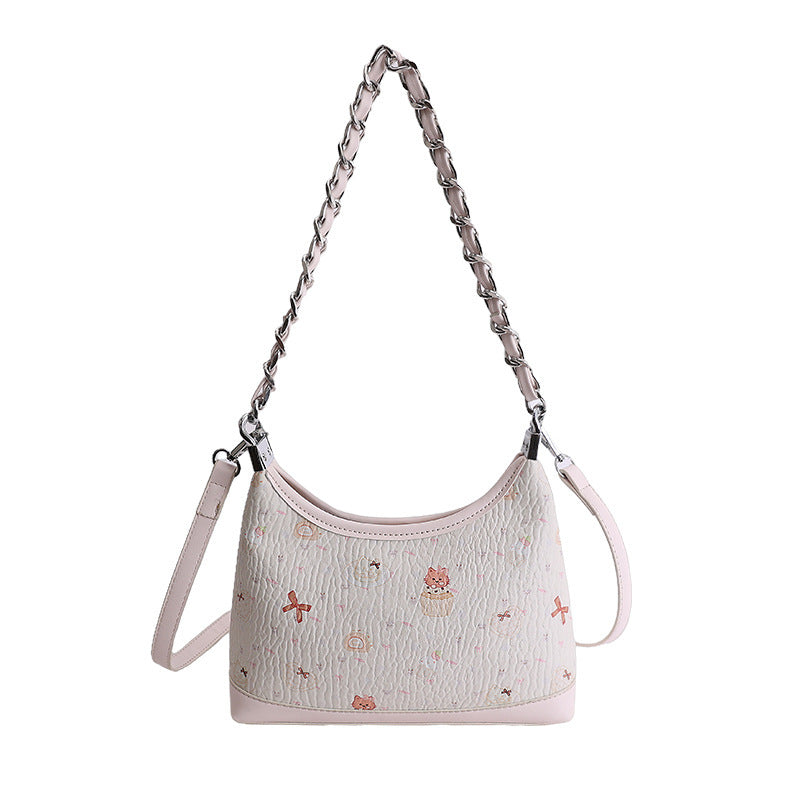 Damen Schultertasche mit verspieltem Design und charmantem Tieranhänger Nord Taschen