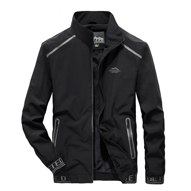 Herren Softshell-Trainingsjacke mit Fleece-Innenfutter, reflektierenden Einsätzen und winddichter Membran Nord Taschen