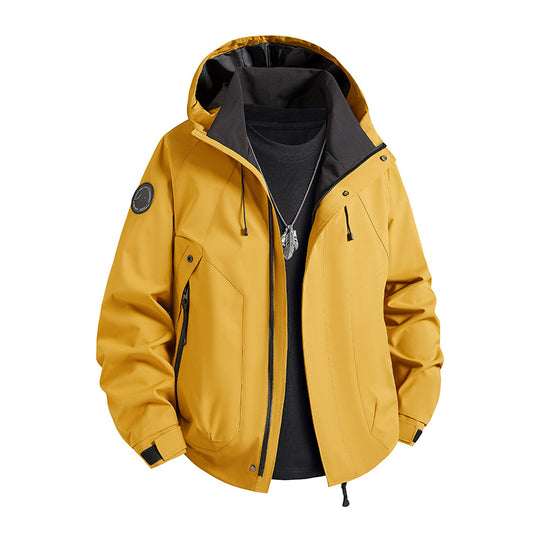 Herren wasserdichte Softshelljacke mit Kapuze und Fleece-Innenfutter Nord Taschen