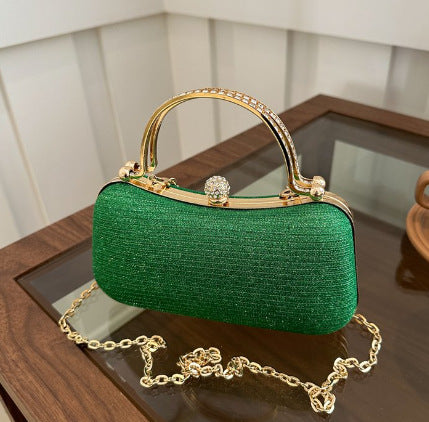 Damen Clutch Tasche mit funkelndem Kettenriemen Nord Taschen