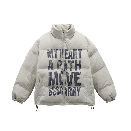 Unisex Oversize Steppjacke mit hohem Stehkragen und Statement-Print Nord Taschen
