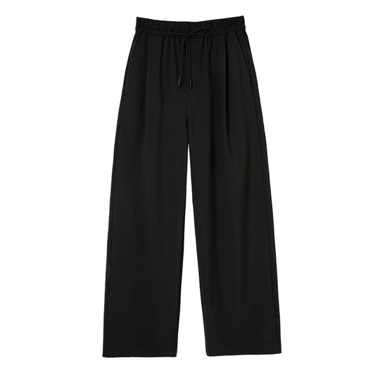 Damen weite Palazzo-Hose mit elastischem Bund und Tunnelzug Nord Taschen