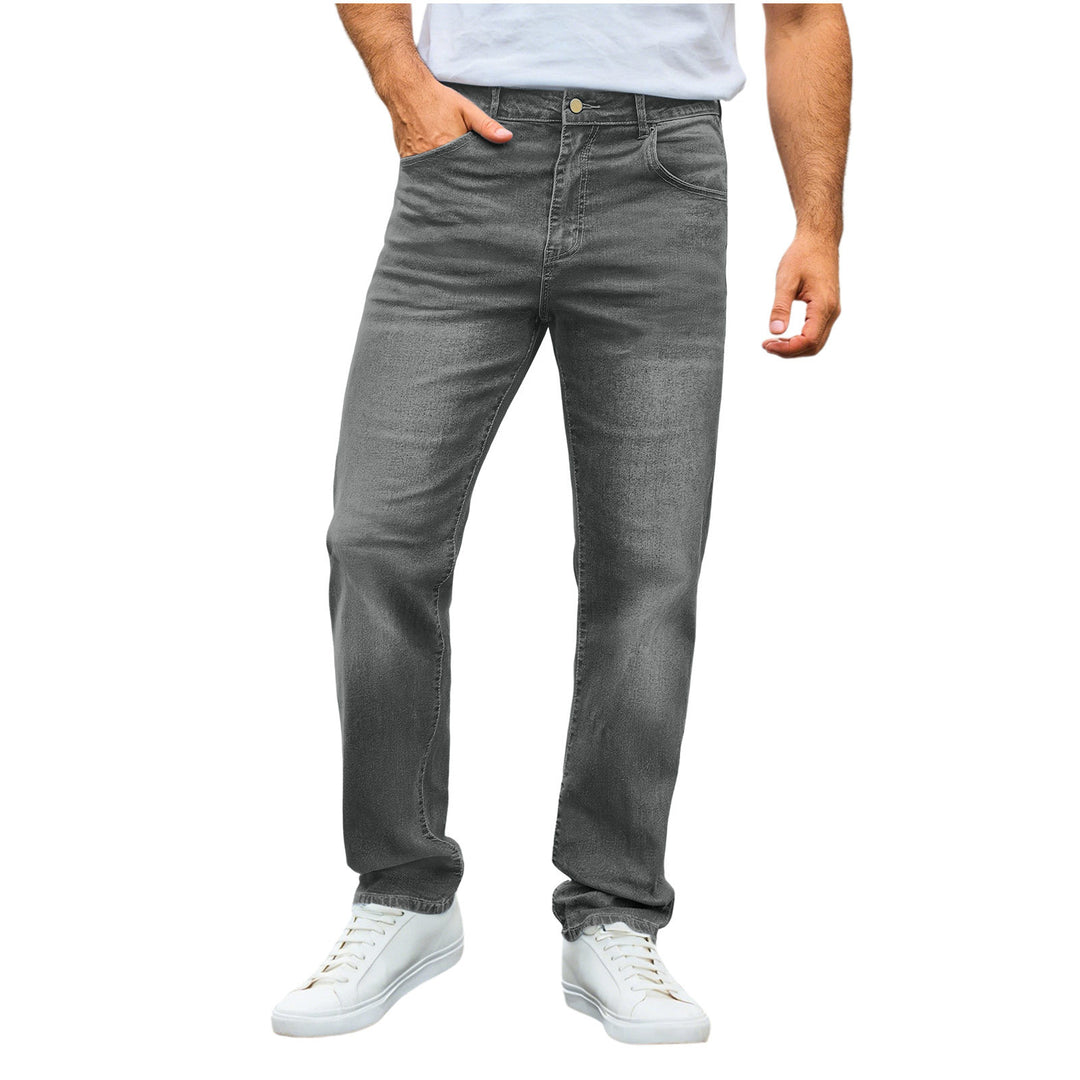 Herren lässige Straight-Leg-Jeans mit mittlerer Bundhöhe und Komfortstretch Nord Taschen