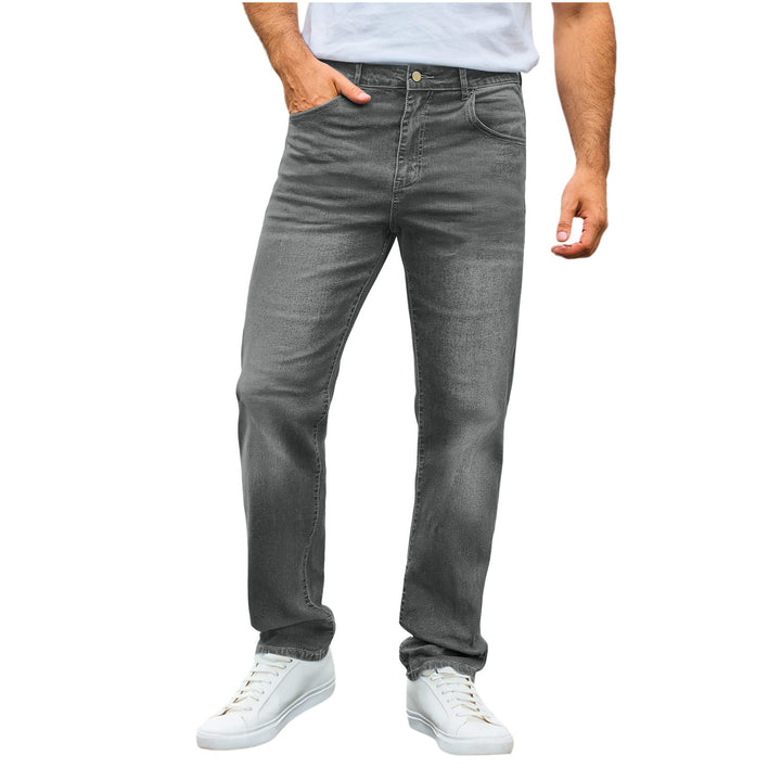 Herren lässige Straight-Leg-Jeans mit mittlerer Bundhöhe und Komfortstretch Nord Taschen