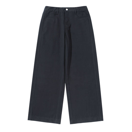 Damen High‑Waist Culotte‑Hose aus Baumwoll‑Twill mit durchgehender Mittelnaht Nord Taschen