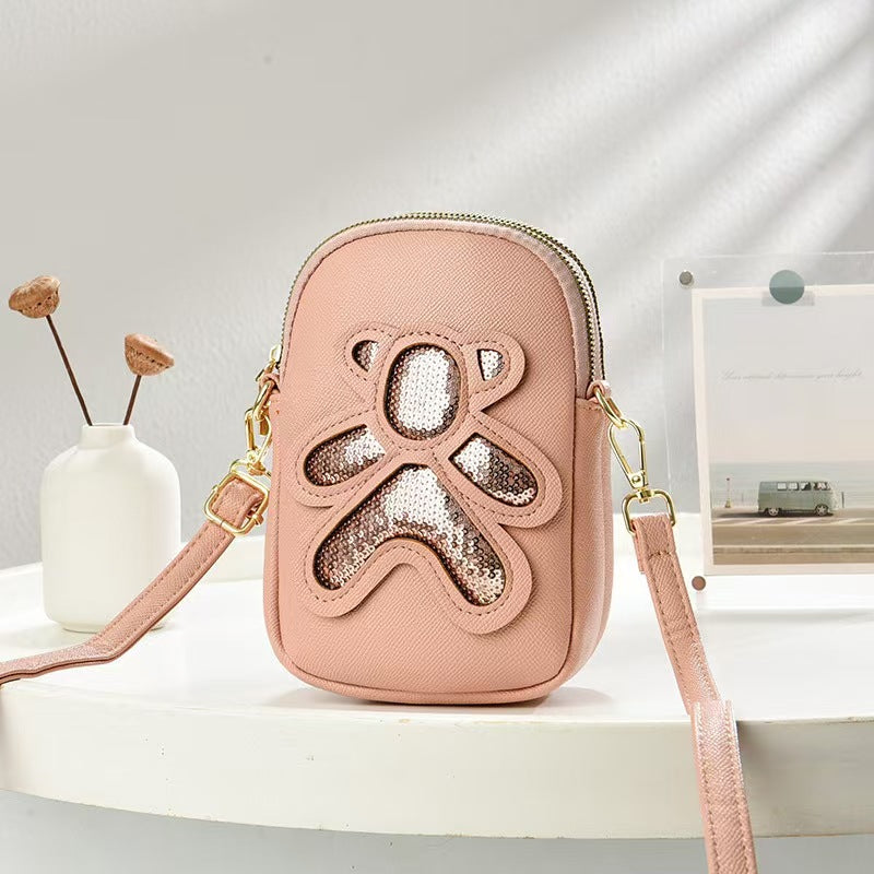 Damen modische Crossbody-Tasche mit charmantem Bärdesign Nord Taschen