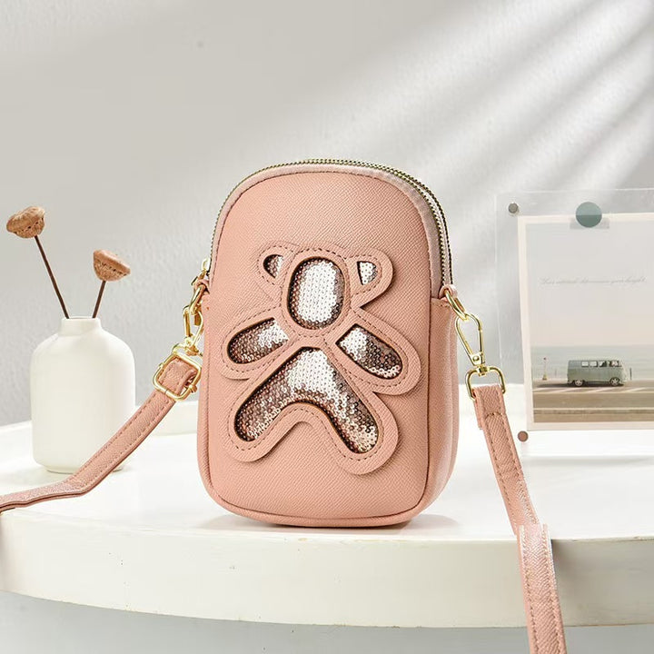 Damen modische Crossbody-Tasche mit charmantem Bärdesign Nord Taschen