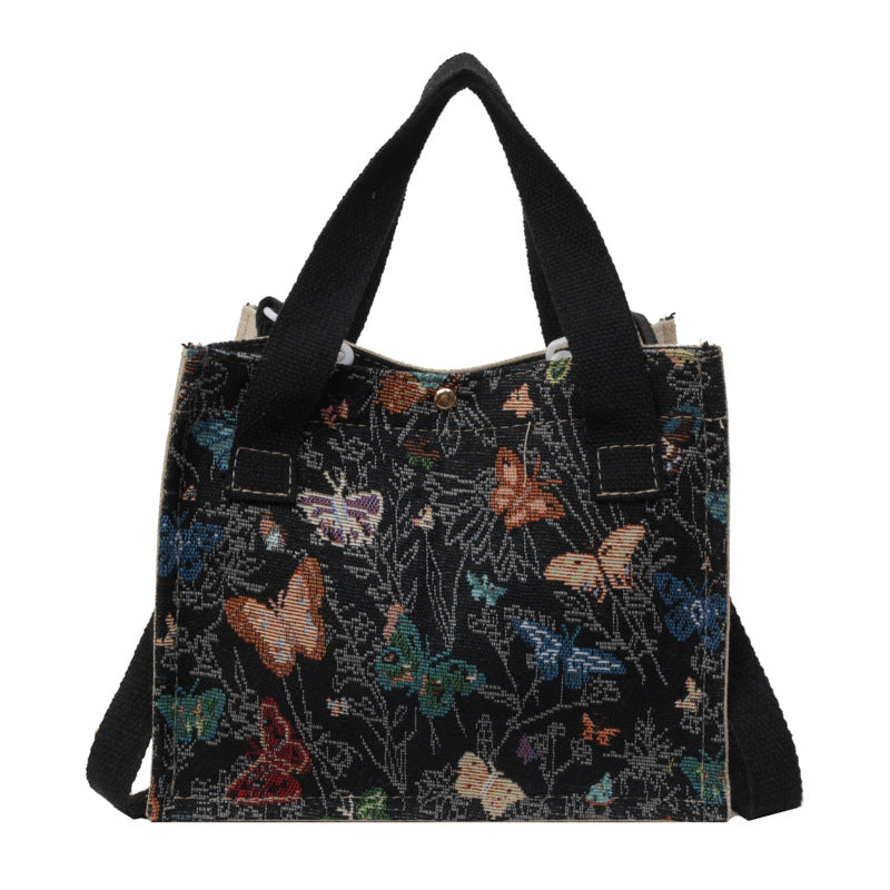 Damen Tasche mit floralem Muster und robusten Tragegriffen Nord Taschen