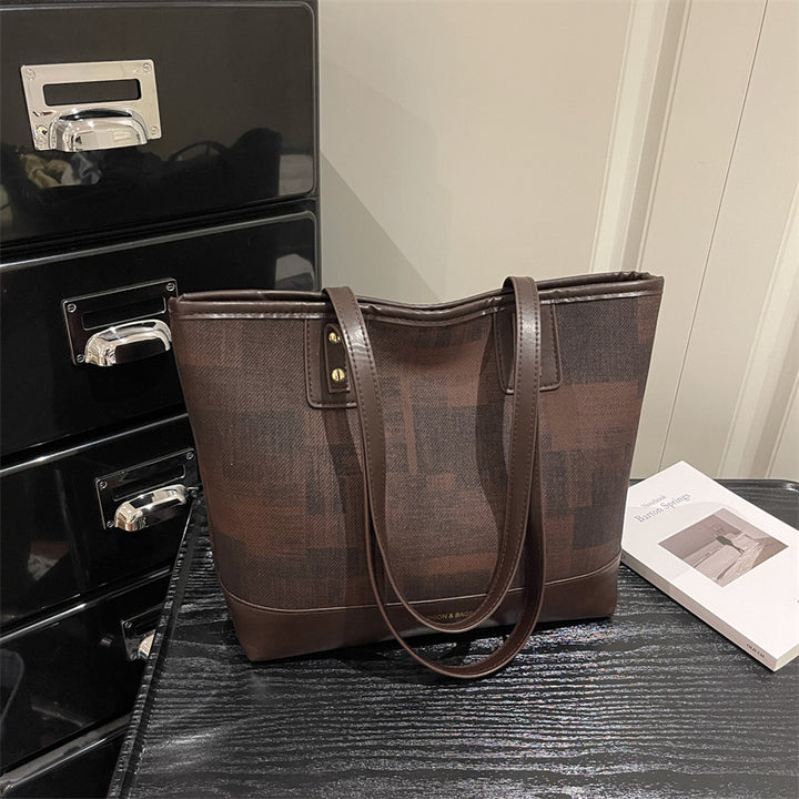 Damen elegante Shopper-Tasche mit strukturiertem Gewebe und robusten Trageriemen Nord Taschen