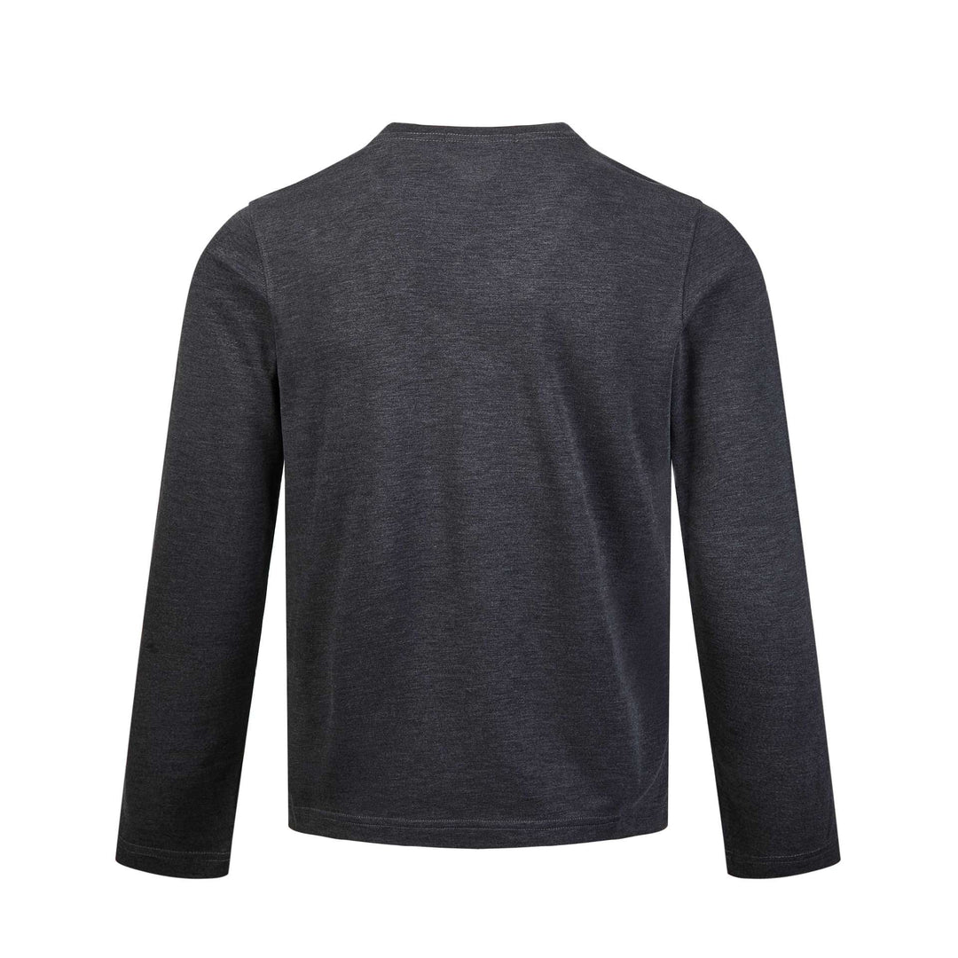 Herren Langärmeliges Feinstrick-Sweatshirt mit Rundhals und dezenter Nahtführung Nord Taschen