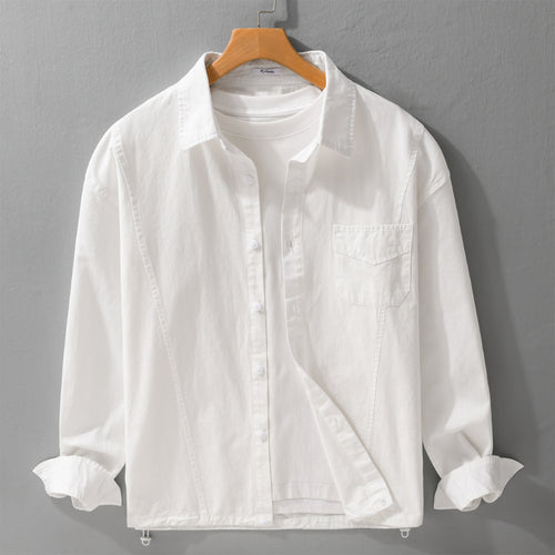 Herren Leichtes Overshirt-Jackett aus Baumwollmix mit aufgesetzter Brusttasche Nord Taschen