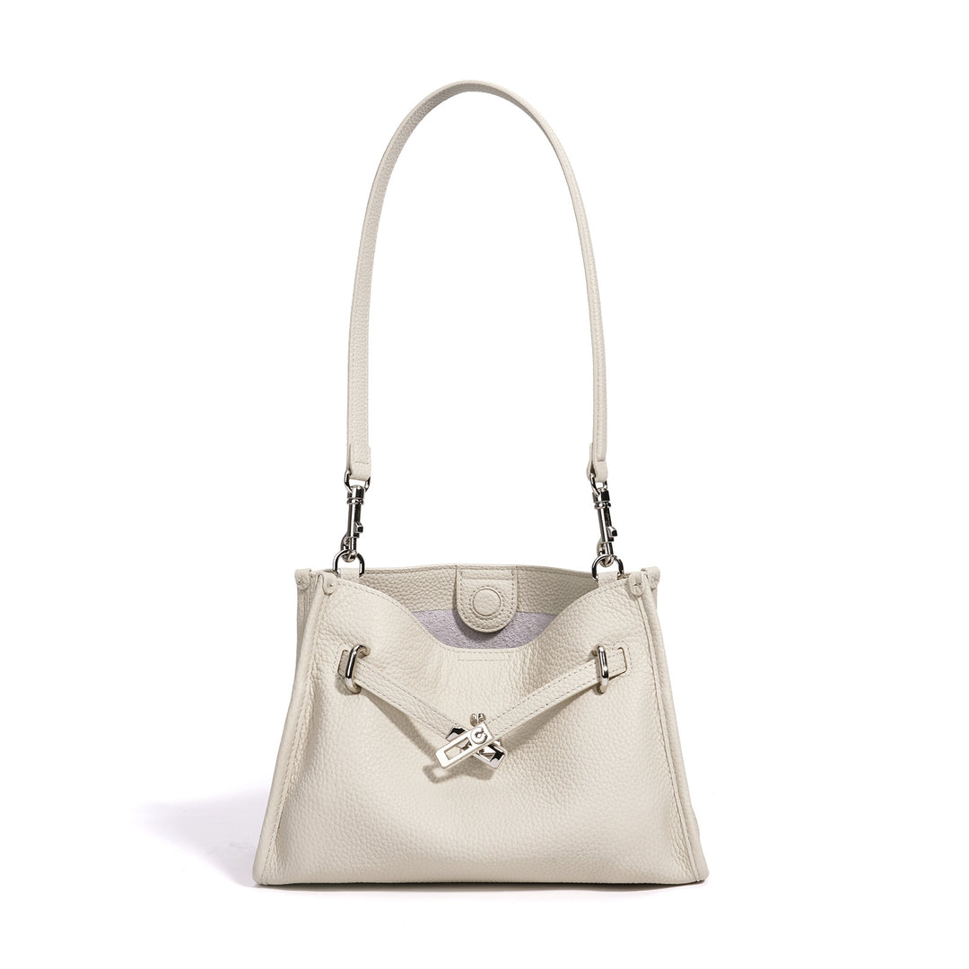 Damen elegante Lederhandtasche mit verstellbarem Schulterriemen Nord Taschen