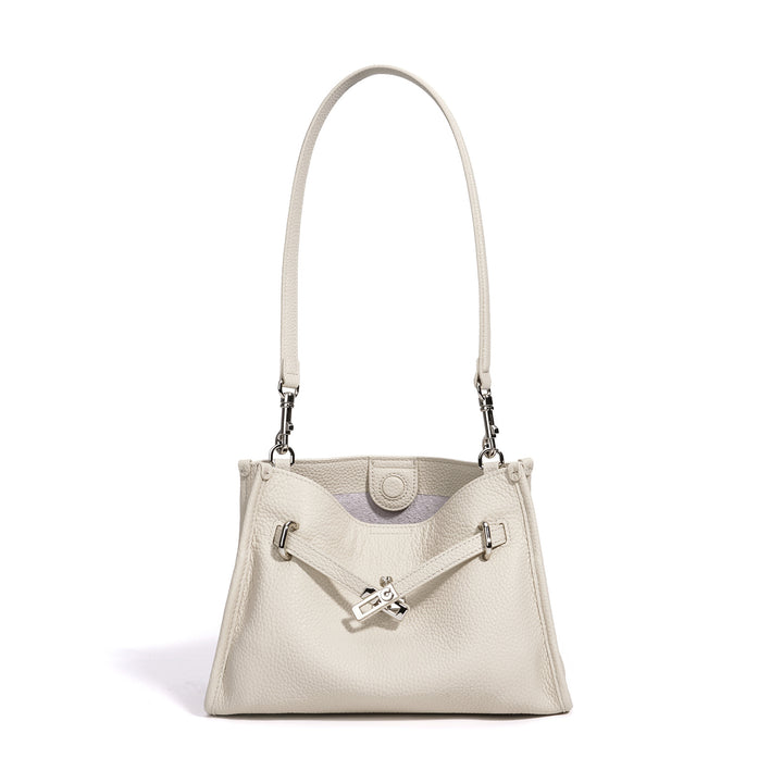 Damen elegante Lederhandtasche mit verstellbarem Schulterriemen Nord Taschen