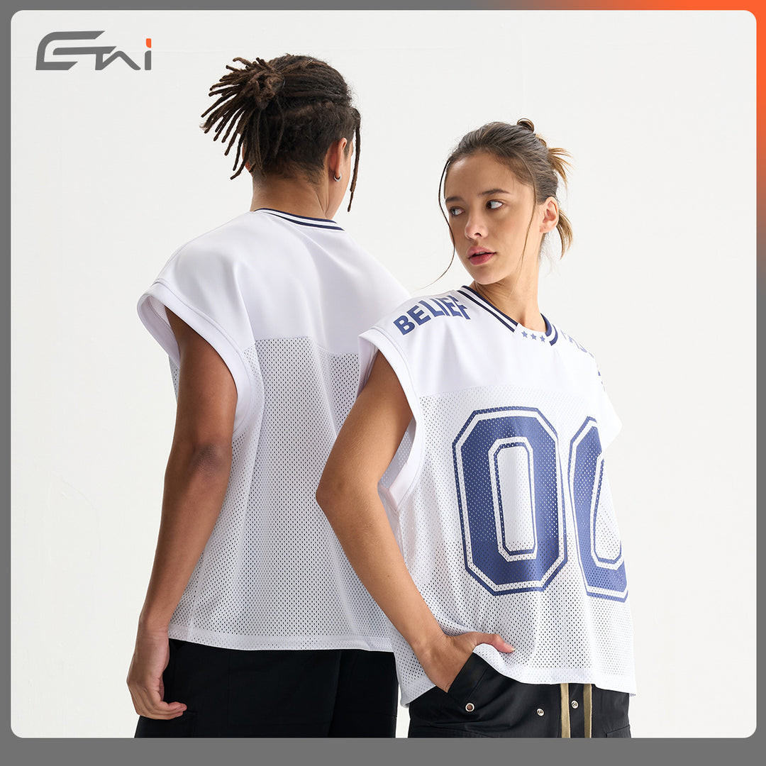 Unisex Atmungsaktives Mesh-Sporttop ohne Ärmel mit geripptem Polokragen Nord Taschen