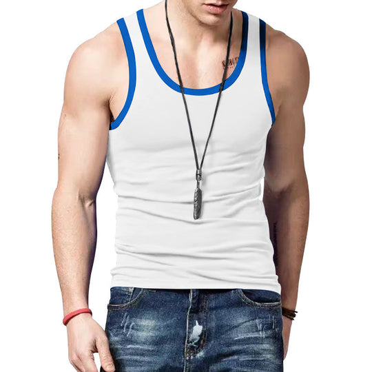 Herren sportliches Tanktop mit Kontraststreifen