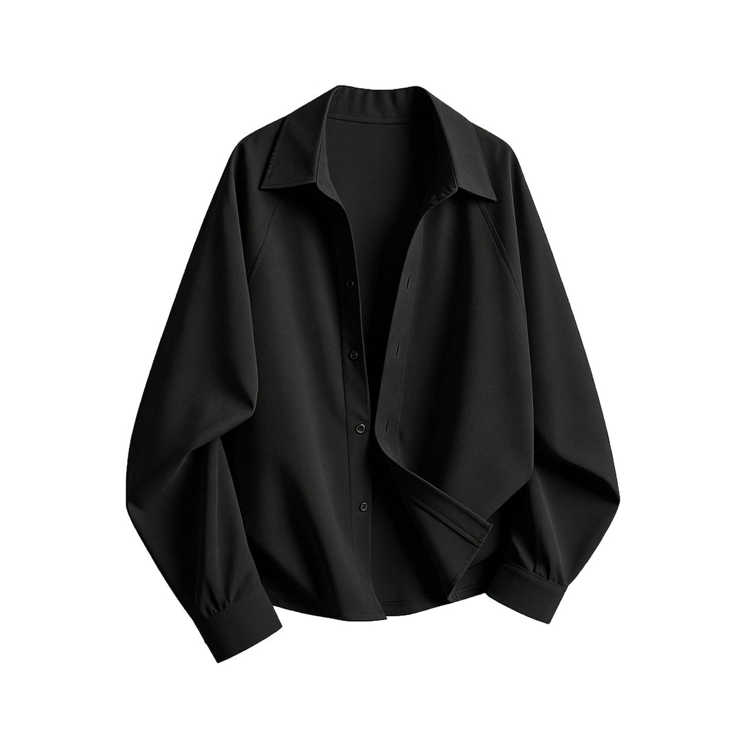 Damen Oversize-Blusenshirt aus fließendem Stretch mit Hemdkragen Nord Taschen