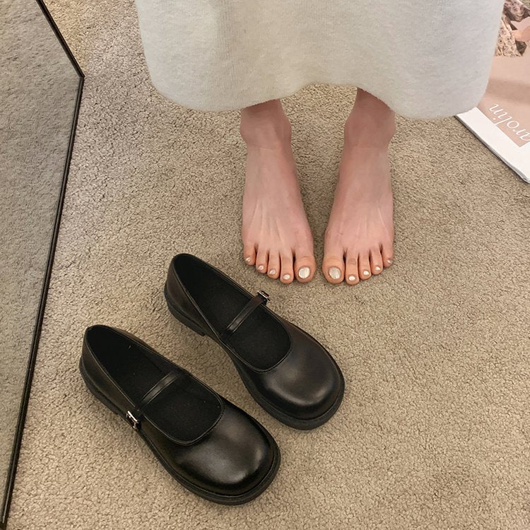 Damen elegante Mary Jane Ballerinas mit praktischen Schnallen und weich gepolsterter Innensohle