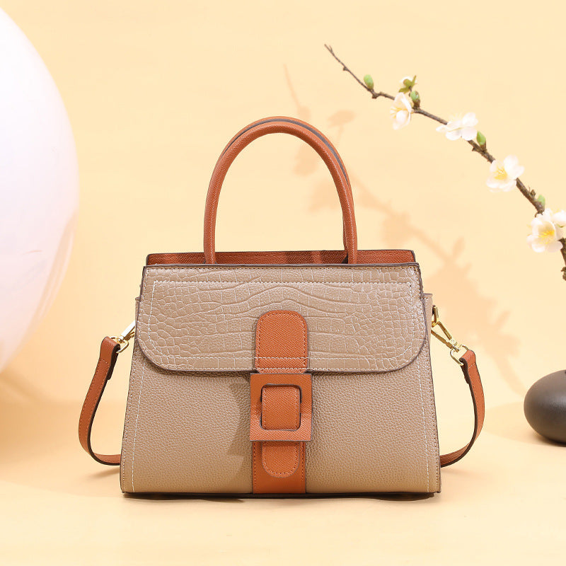 Damen Handtasche mit modernem Krokodilprägungsdesign und abnehmbarem Schulterriemen Nord Taschen