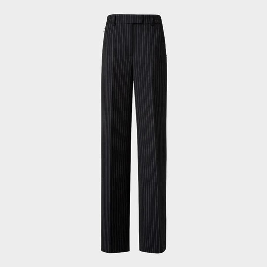 Damen Nadelstreifen Tailoring-Anzug mit Wide‑Leg Hose Nord Taschen