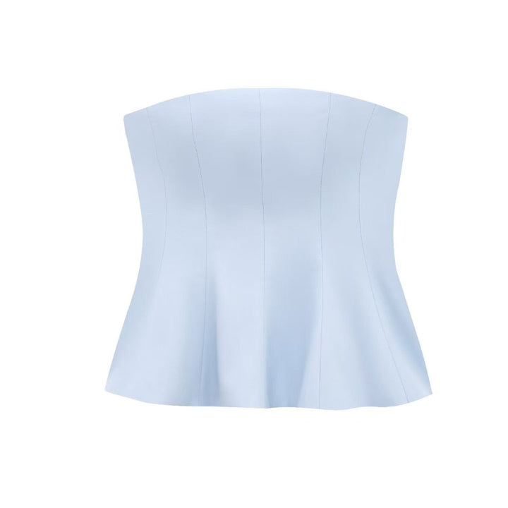 Damen Bustier-Oberteil mit figurformendem Schnitt und elegantem Plissee
