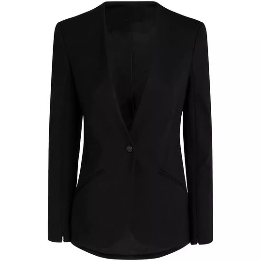 Damen Cape-Ärmel Tailoring-Blazer mit taillierter Silhouette und ausgestellter Hose mit Beinschlitz Nord Taschen