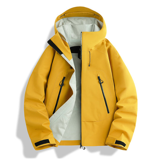 Herren wasserdichte Softshell-Jacke mit herausnehmbarer Stepp-Innenjacke Nord Taschen