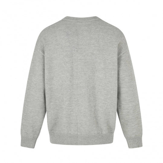 Unisex Boxy-Strickcardigan mit Rundhalsausschnitt und durchgehender Knopfleiste Nord Taschen