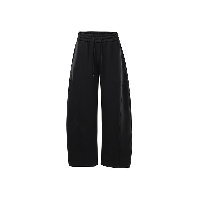 Damen Weite Sweat-Hose mit hoher Taille, Kordelzug und Eingrifftaschen Nord Taschen