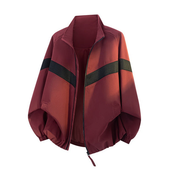 Damen Oversize Freizeit-Trackjacke mit Mesh-Einsätzen und durchgehendem Reißverschluss Nord Taschen