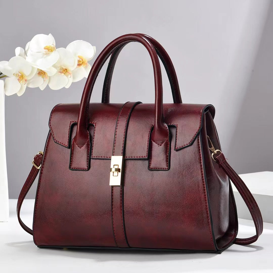 Damen strukturierte Handtasche mit abnehmbarem Schulterriemen Nord Taschen